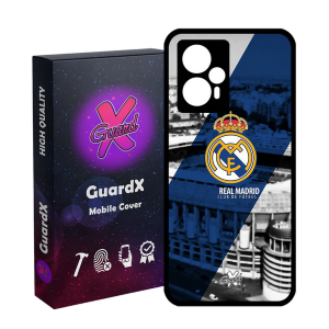 کاور گارد ایکس طرح Real Madrid مدل Glass10054 مناسب برای گوشی موبایل شیائومی Poco F5/Redmi Note 12 Turbo